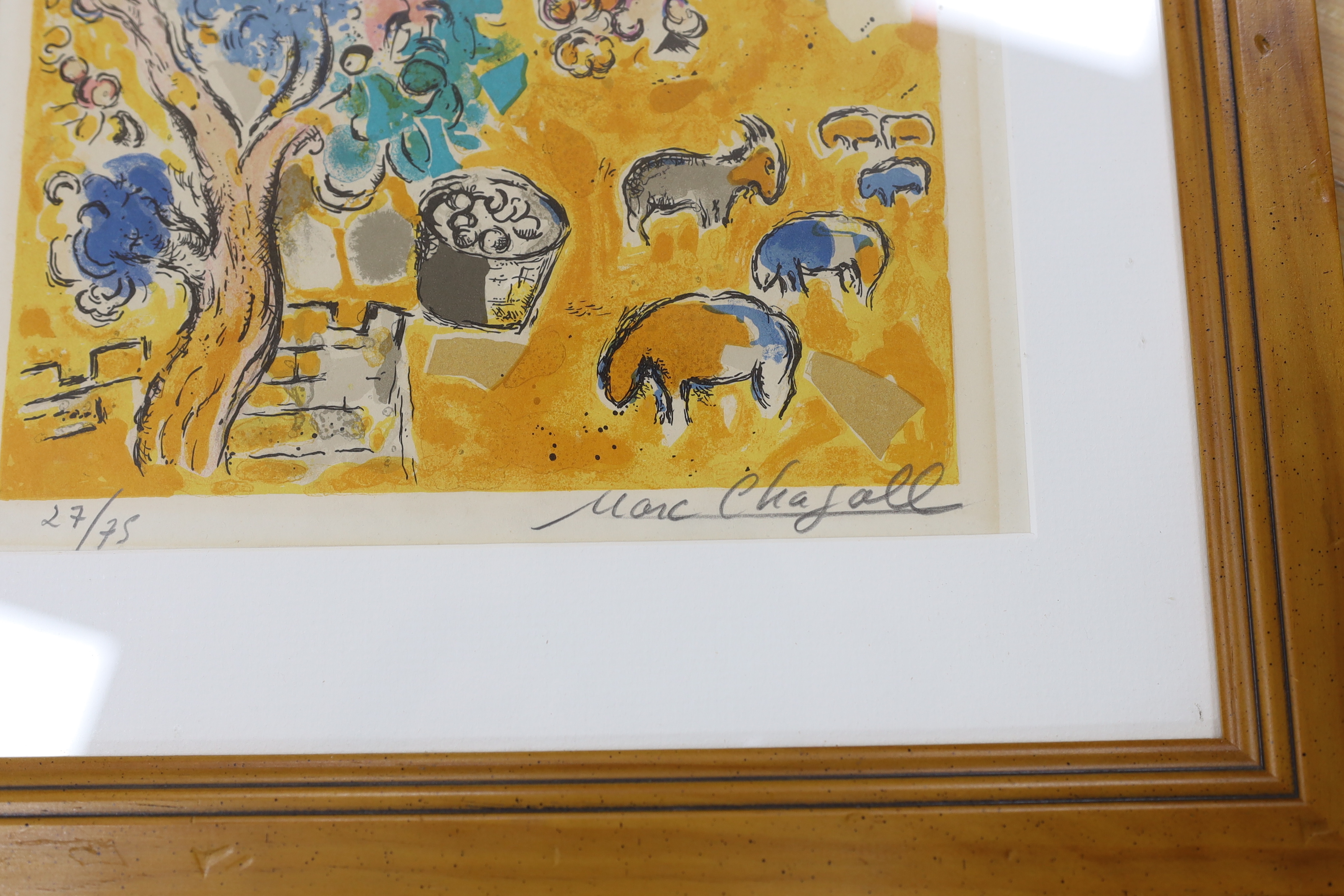 Marc Chagall (Russian/French, 1887-1985), colour lithograph, 'The Tribe for Joseph', signed in pencil, limited edition, 27/75, 31.5 x 23.5cm